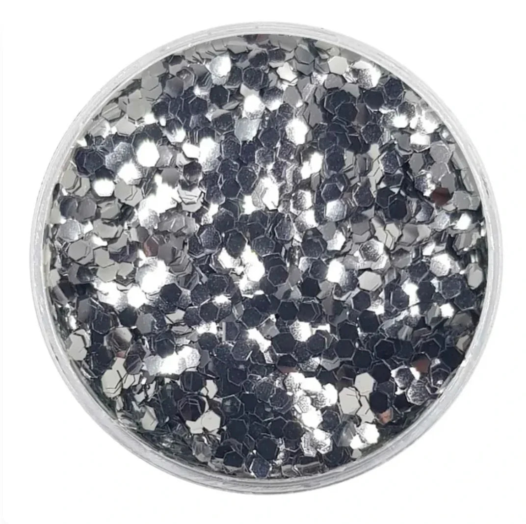 Grey Glitter Chunks