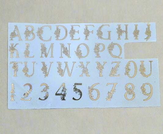 Alphabet Metalic Sheet