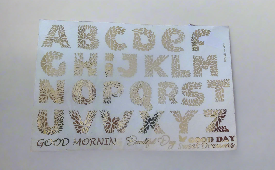 Alphabet Metalic Sheet