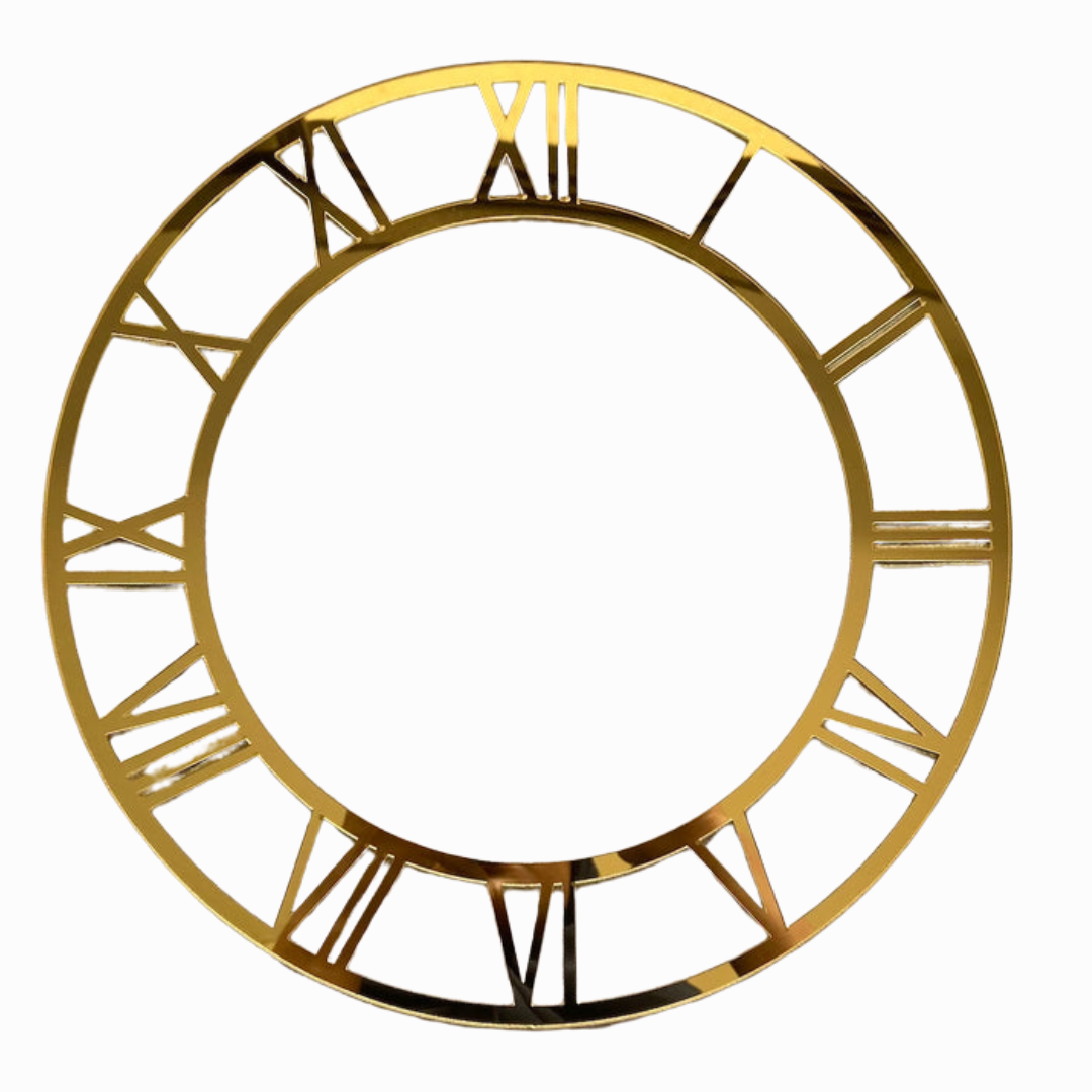 Golden Acrylic Roman Clock Ring