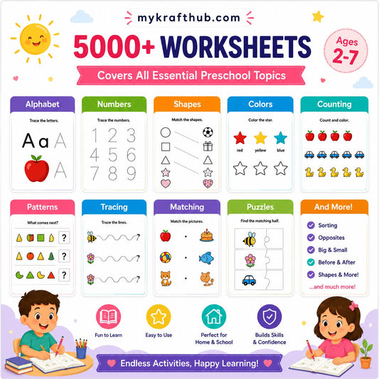 Preschool Worksheet Bundle