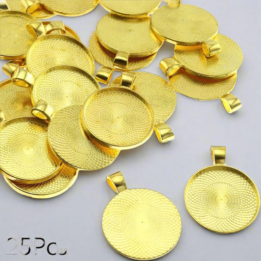 Round Bezel Pendant Trays