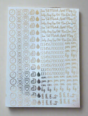 New Baby born measurement metalic sheet