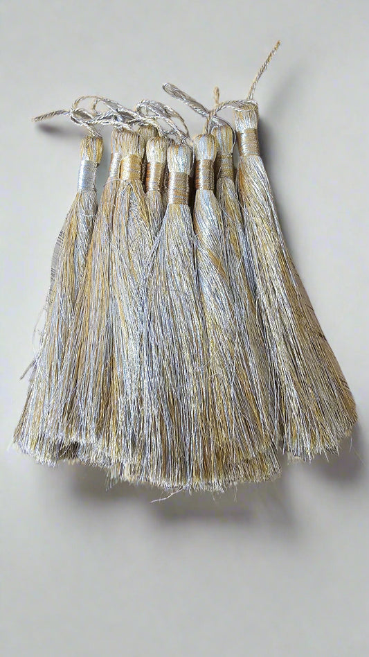 Long Bookmark Tassels (Golden and Silver Mix)