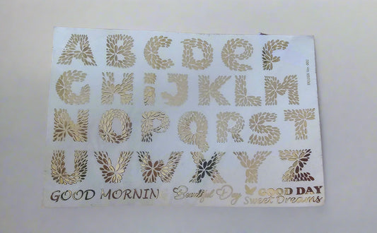 Alphabet Metalic Sheet