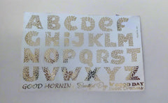 Alphabet Metalic Sheet