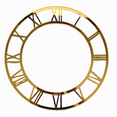 Golden Acrylic Roman Clock Ring
