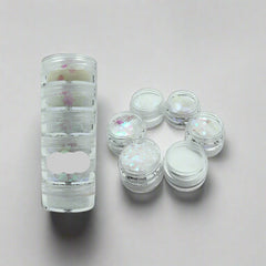 6 in 1 Glitter & Chunks - White