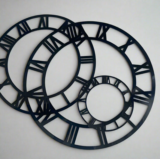 Black Clock Roman Number Ring