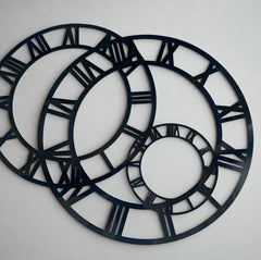 Black Clock Roman Number Ring