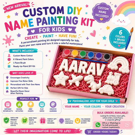 Custom DIY Name Painting Kit for Kids