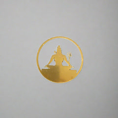Shiv ji symbol gold acrylic cut out