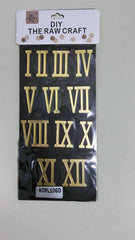 Roman Acrylic Clock Number (1.5inch) - (Golden and Black)