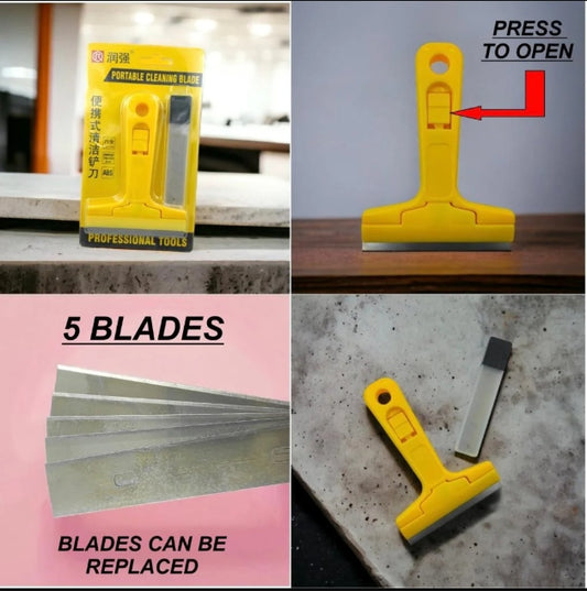 Professional Resin Floor Scrapper with extra blades