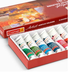 Camel Acrylic Color Box - 20ml Tubes, 12 Shades