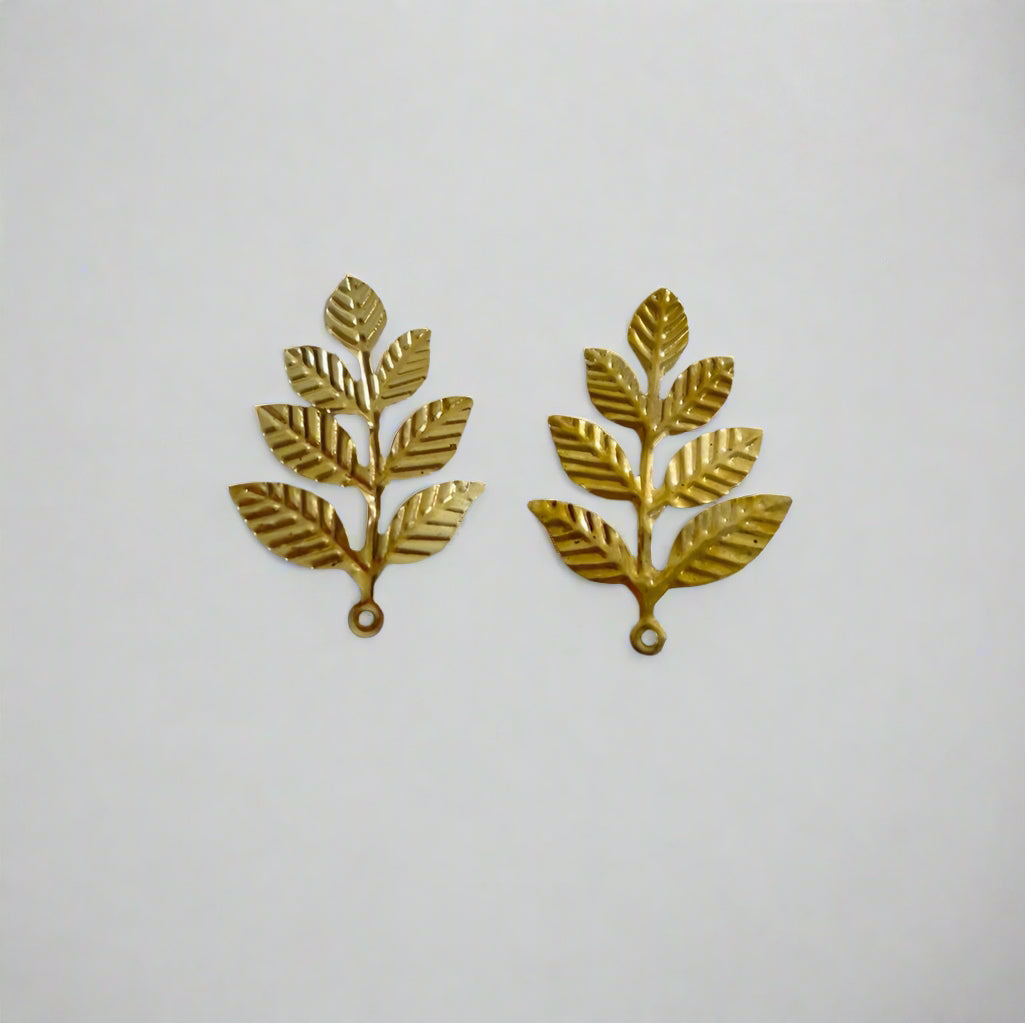 Metal Leaf Charm - B