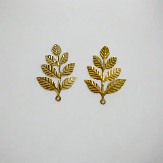 Metal Leaf Charm - B