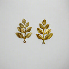 Metal Leaf Charm - B