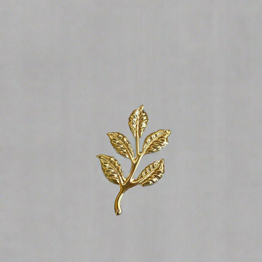 Metal leaf charm - F