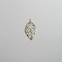 Metal Leaf Charm - A