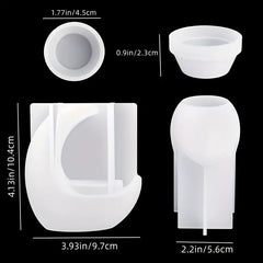 Moon Shape Candle Holder Resin Silicon Mold