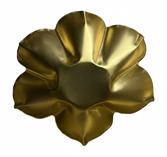 Flower Shape Metal Urli for candle
