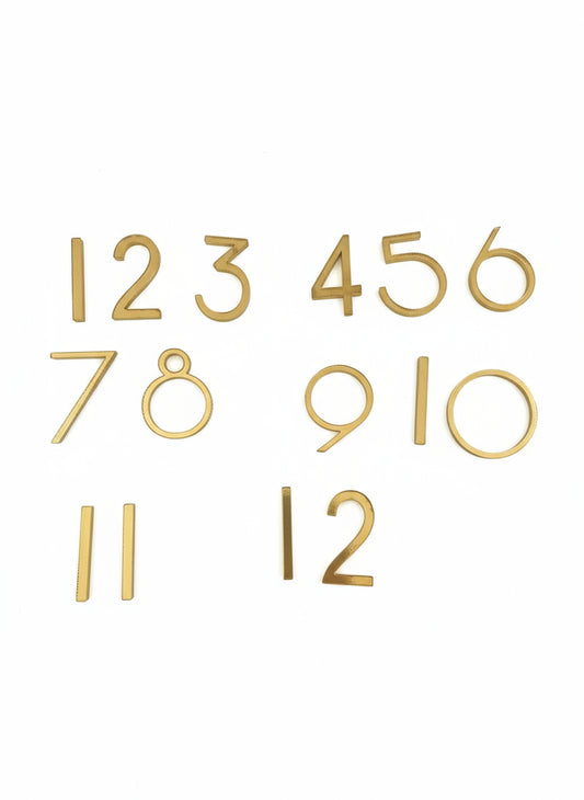 Designer English clock numbers - Gold